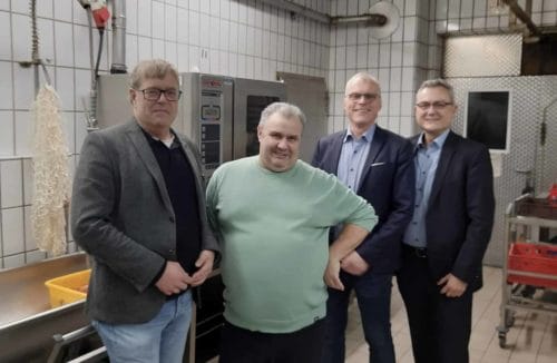 MdL Oliver Krauß zu Besuch bei der Metzgerei Wolf in Wachtberg