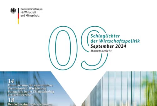 Schlaglichter der Wirtschaftspolitik – Ausgabe September 2024