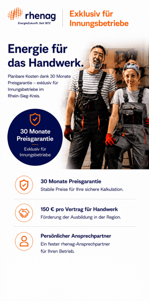 Exklusiv für Innungsbetriebe - Energie für das Handwerk